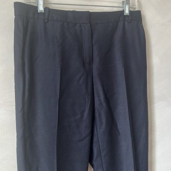 Massimo Dutti pleated Trousers navy size 8 - Picture 3 of 6